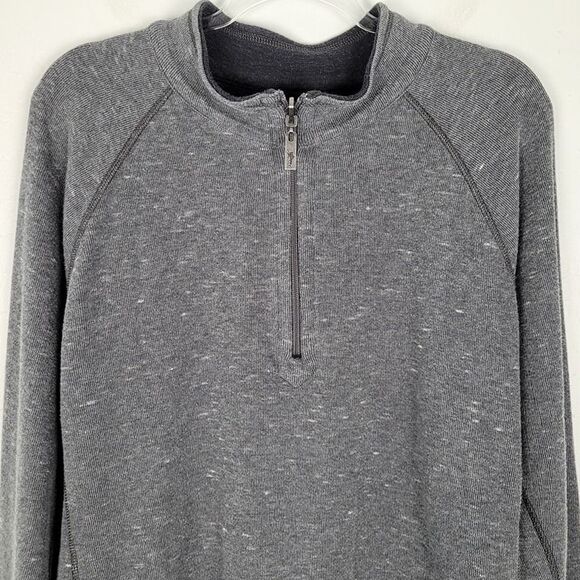 Tommy Bahama Size XXL Reversible Flipshot Half Zip Pullover Sweater Gray - Picture 3 of 12